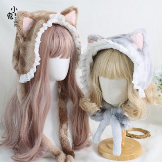 Fluffy Cat Ears Kawaii Bonnet (LG150)